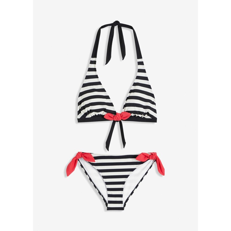 bonprix Bikiny neckholder (2-dielne), farba čierna 44798902