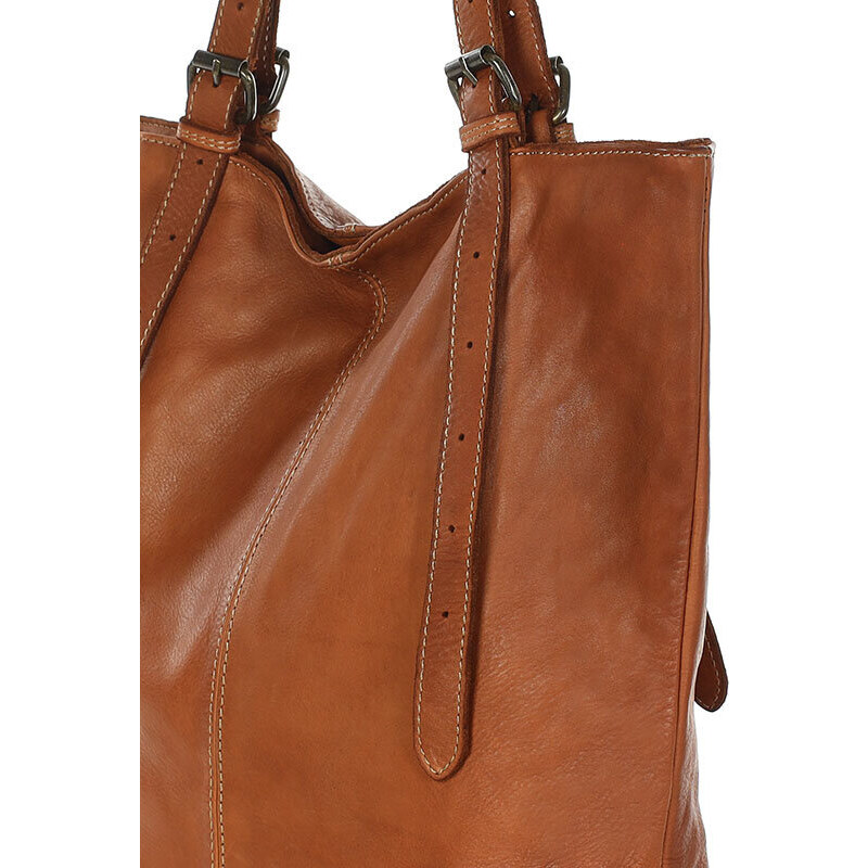 E-shop MARCO MAZZINI Camel priestranná shopper kabelka