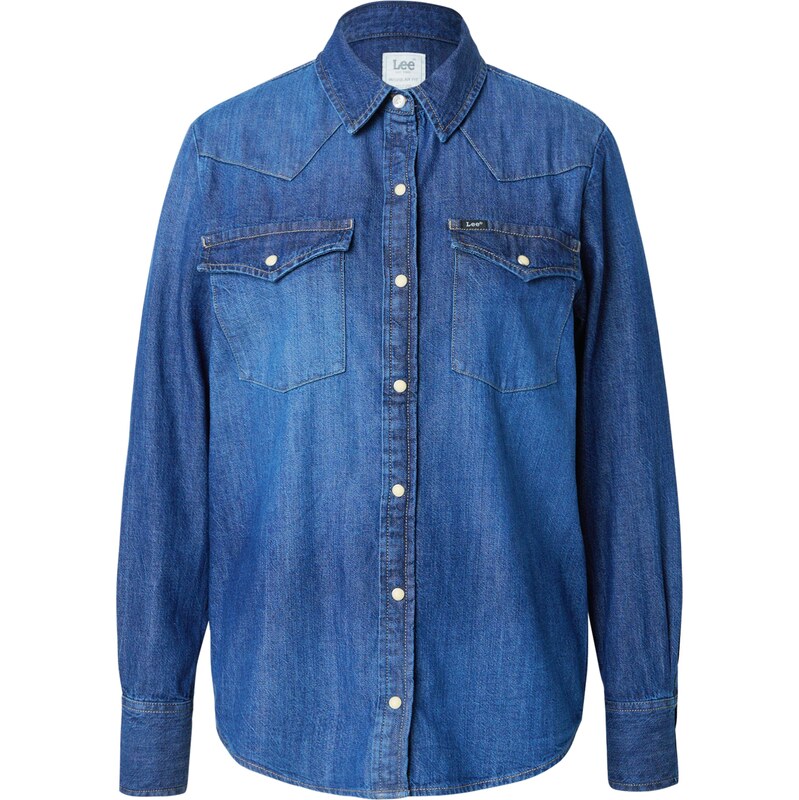 Lee Blúzka REGULAR WESTERN SHIRT modrá denim 61642371