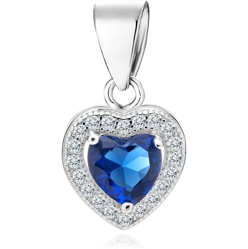 Olivie Strieborný prívesok SRDIEČKO SAPPHIRE 1769 9398961