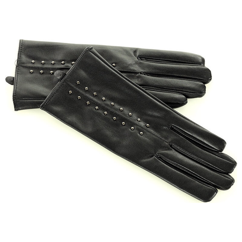 Marco MAZZINI Čierne elegantné zdobené rukavice (r35) 29063942