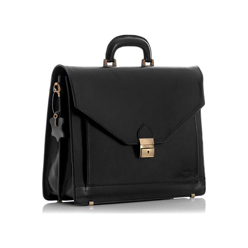 Marco MAZZINI Pánska čierna kožená aktovka MARTINO 30a 784358