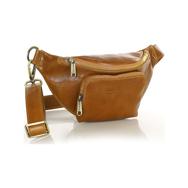 MARCO MAZZINI camel kožená ľadvinka (L249a) 49309317