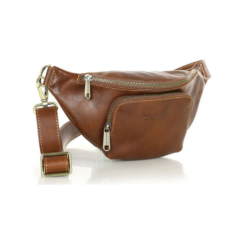 MARCO MAZZINI hnedá kožená ľadvinka (L249b) 49358300