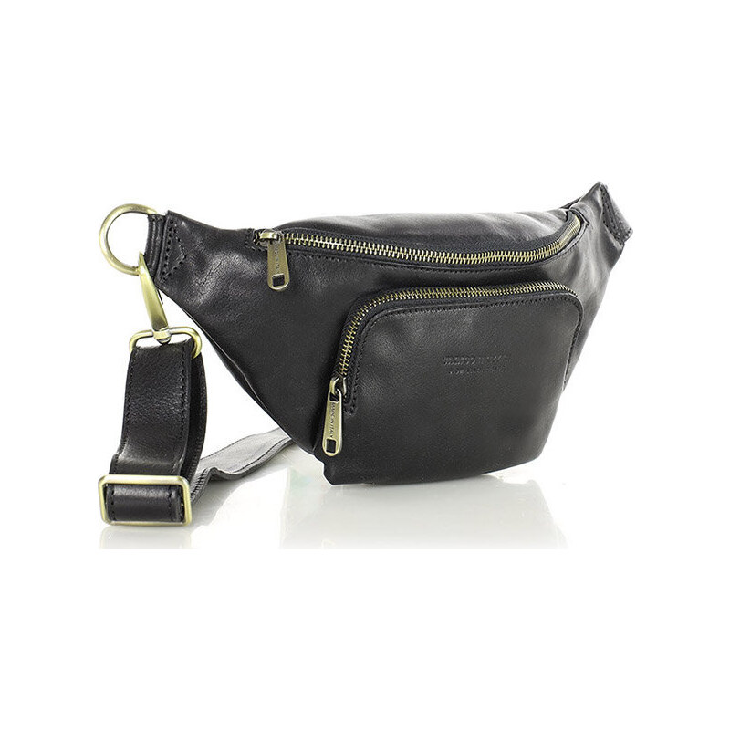 MARCO MAZZINI čierna kožená ľadvinka (L249c) 52670956