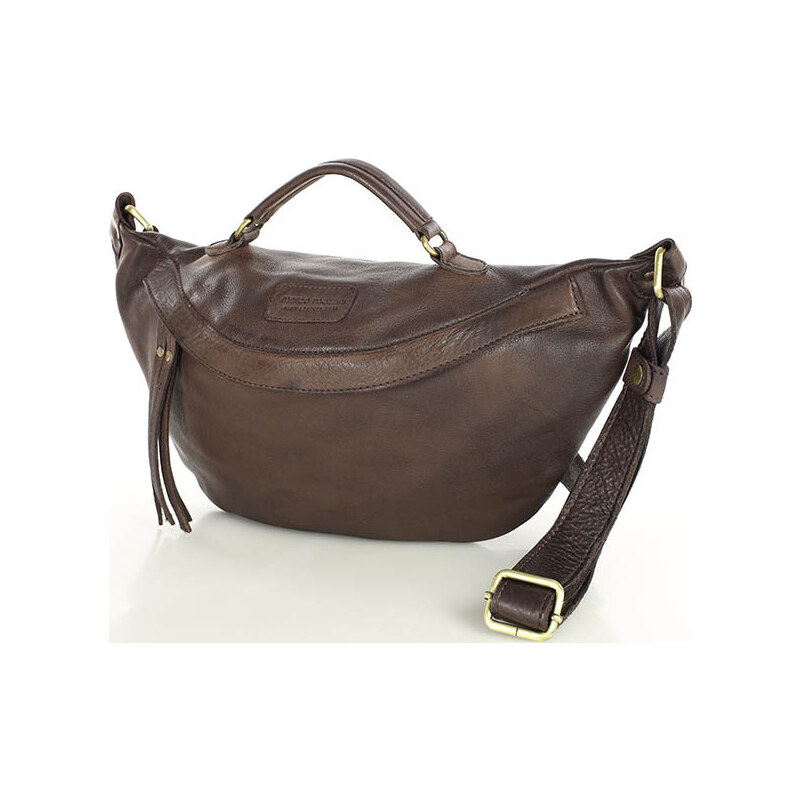 MARCO MAZZINI Tmavohnedá kožená ľadvinka (VS7c) 41661280