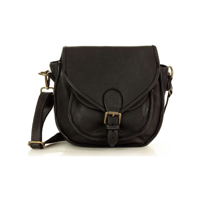 MARCO MAZZINI Čierna kožená vintage crossbody (v138a) 22262915