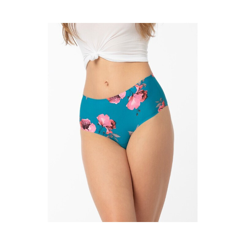 Dámske brazílske nohavičky Wild Rose Brasil Maxi Petrol so vzorom - 61654487