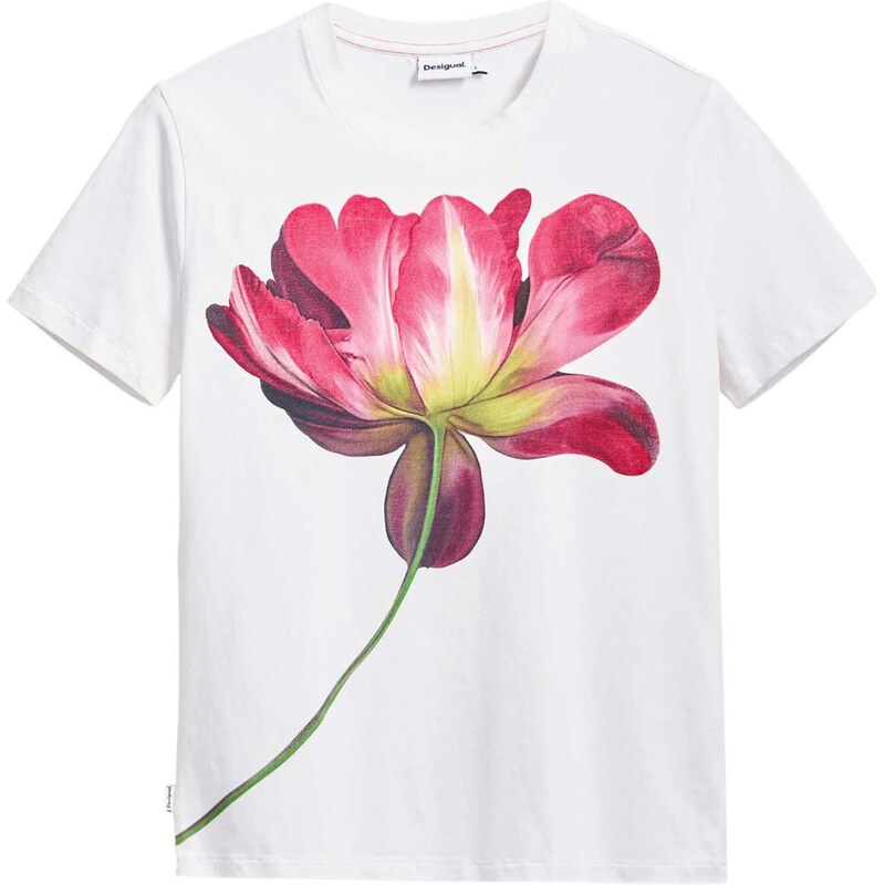 Desigual Tričko zmiešané farby / biela 62297482