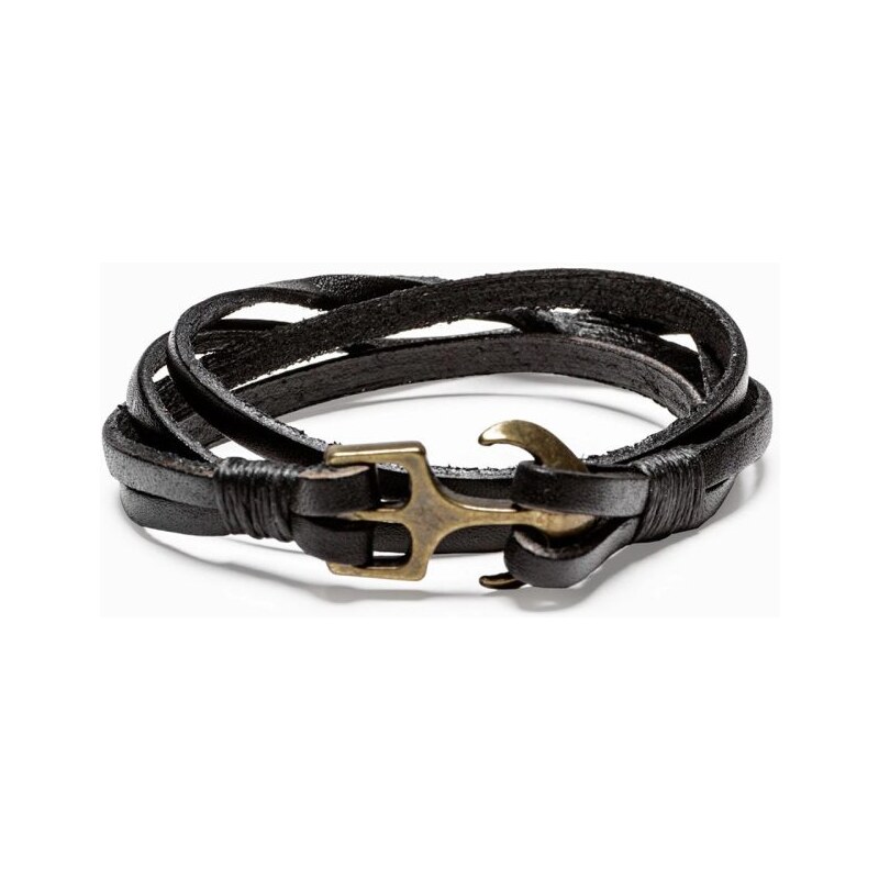 Ombre Clothing Pánsky náramok v čiernom prevedení A205 65637856