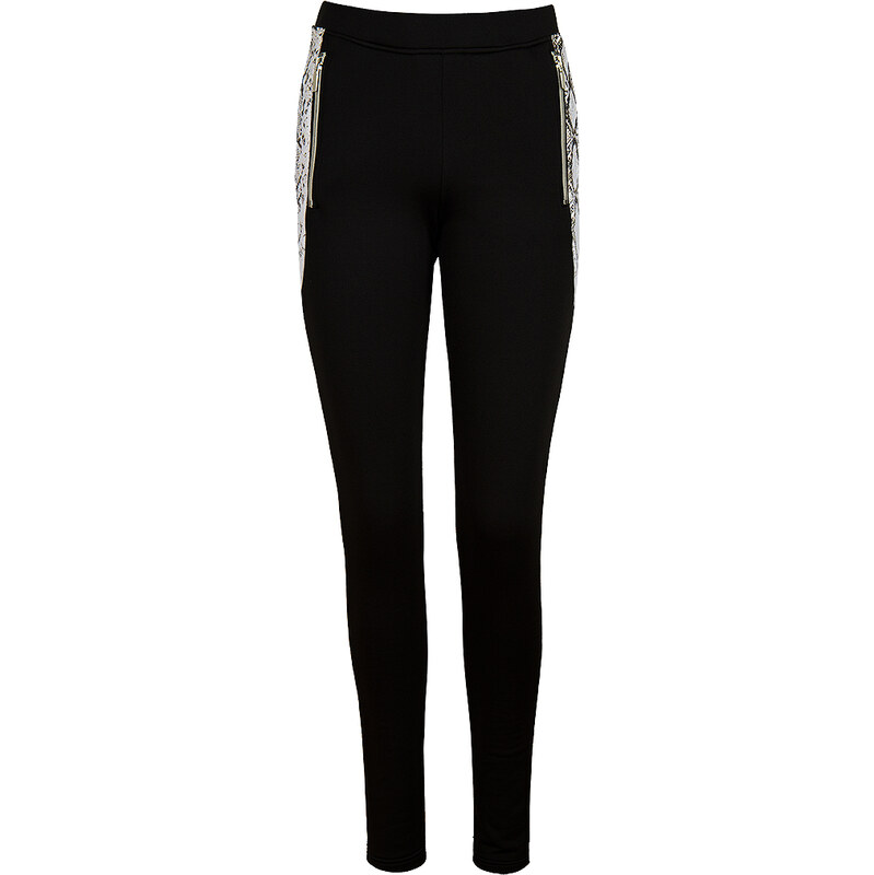 TERMOVEL Dámske čierne športové nohavice s potlačou hadej kože na 57928147