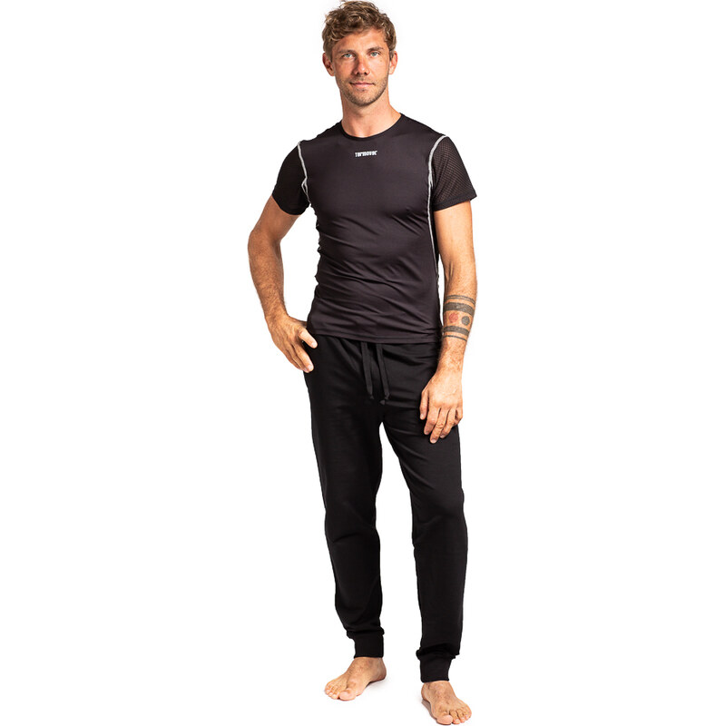 TERMOVEL Pánske čierne funkčné tepláky 57928163