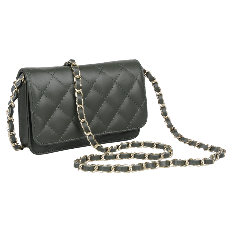 Zelená kožená talianska crossbody kabelka Milva Verde Scura 60705514