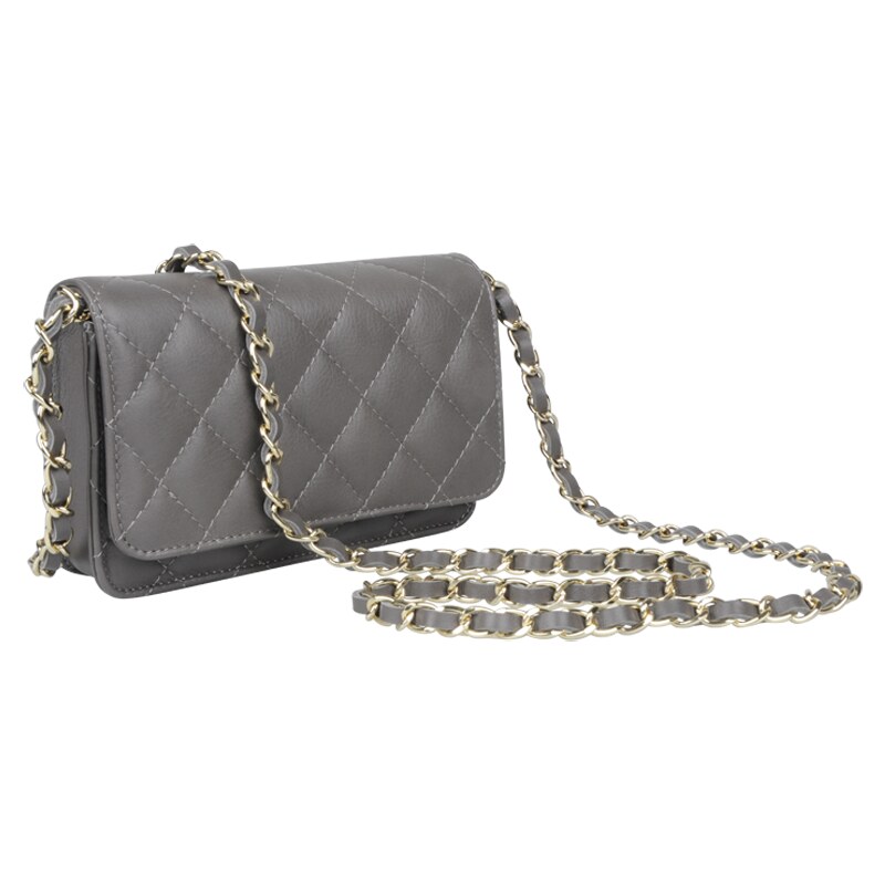 Sivá kožená talianska crossbody kabelka Milva Grigia NovaKabelka.sk 60720874