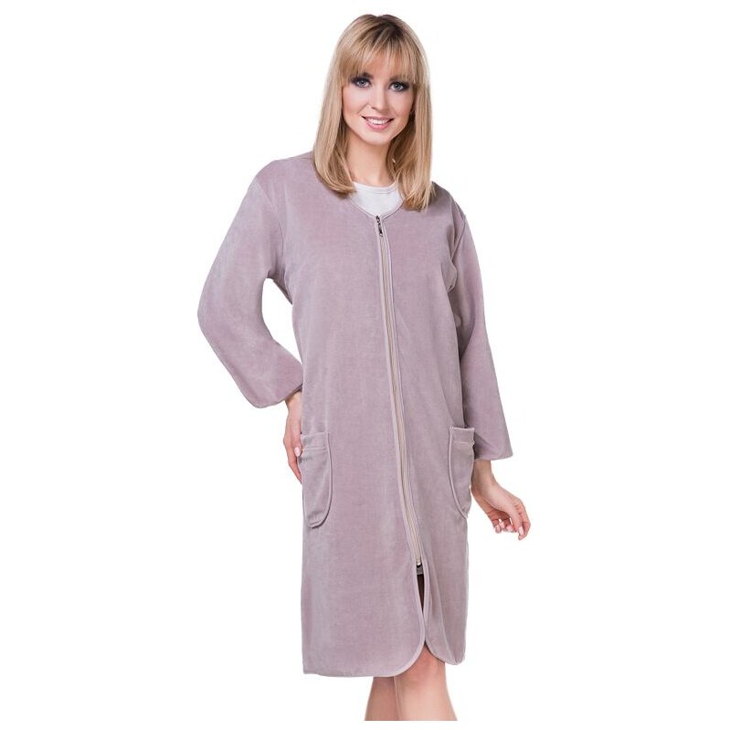 Kuba Dámsky velúrový župan Radana béžový 5537819