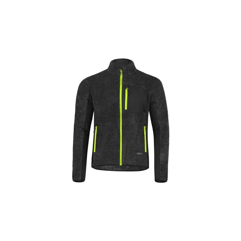E-shop Etape Warmer pánska mikina antracit/žltá fluo vel. L