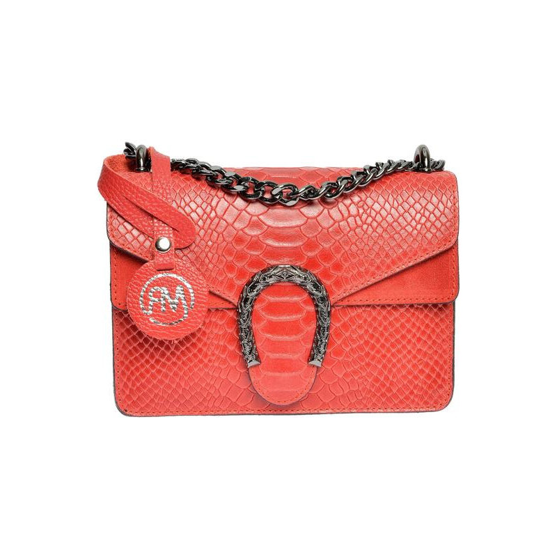 Roberta M Dámska kožená kabelka RM8140 Rosso 66584220