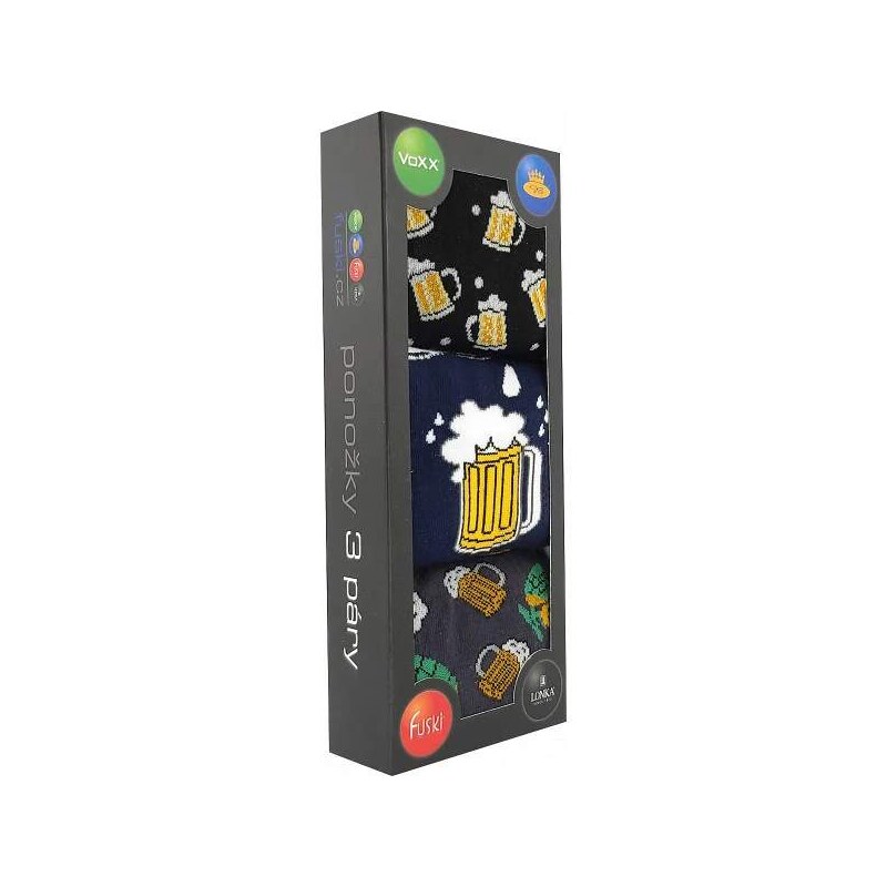 DEBOX farebné vianočné ponožky Lonka - PŮLLITR mix E 39-42 3 páry 1 59760448