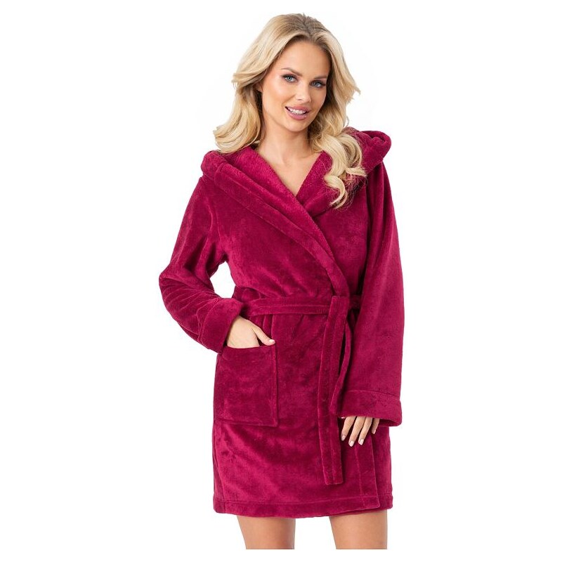 Donna Hrejivý zimný župan Pamela vínový 58398014