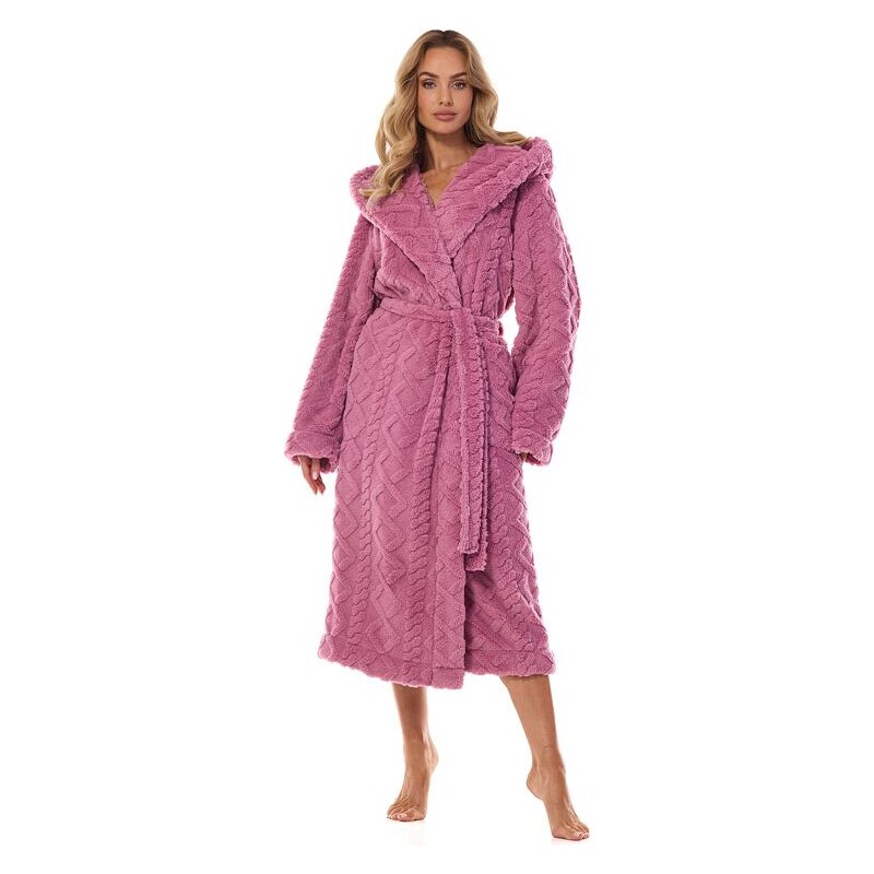 L&L Dámsky dlhý župan Geo staroružový 58184018