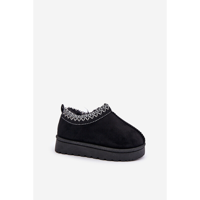 Boto Childrens ankle snow boots on a platform insulated with fur black 59906154