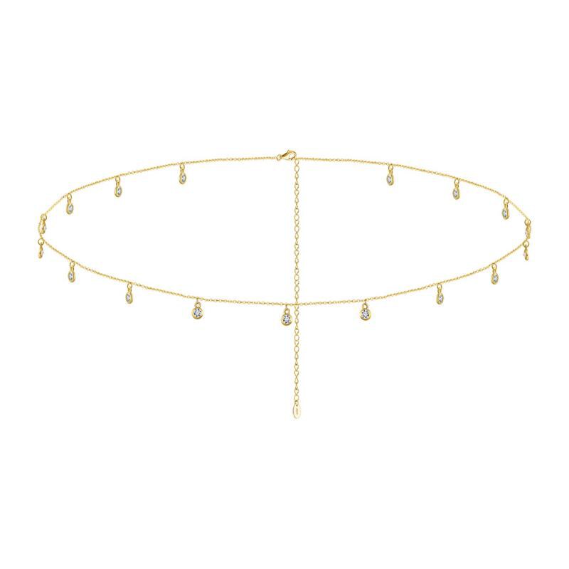 MAJYA Strieborná retiazka na pas BELLY pozlátená 11131 64582109