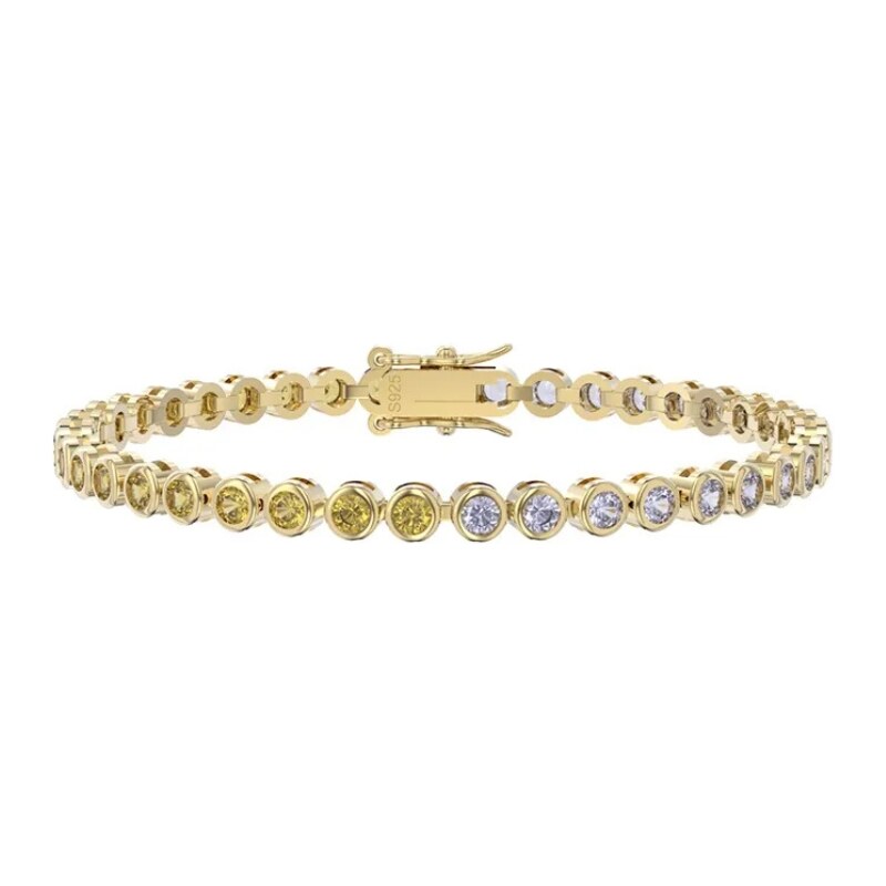 MAJYA Strieborný tenisový náramok KALEA pozlátený 11299 64582317