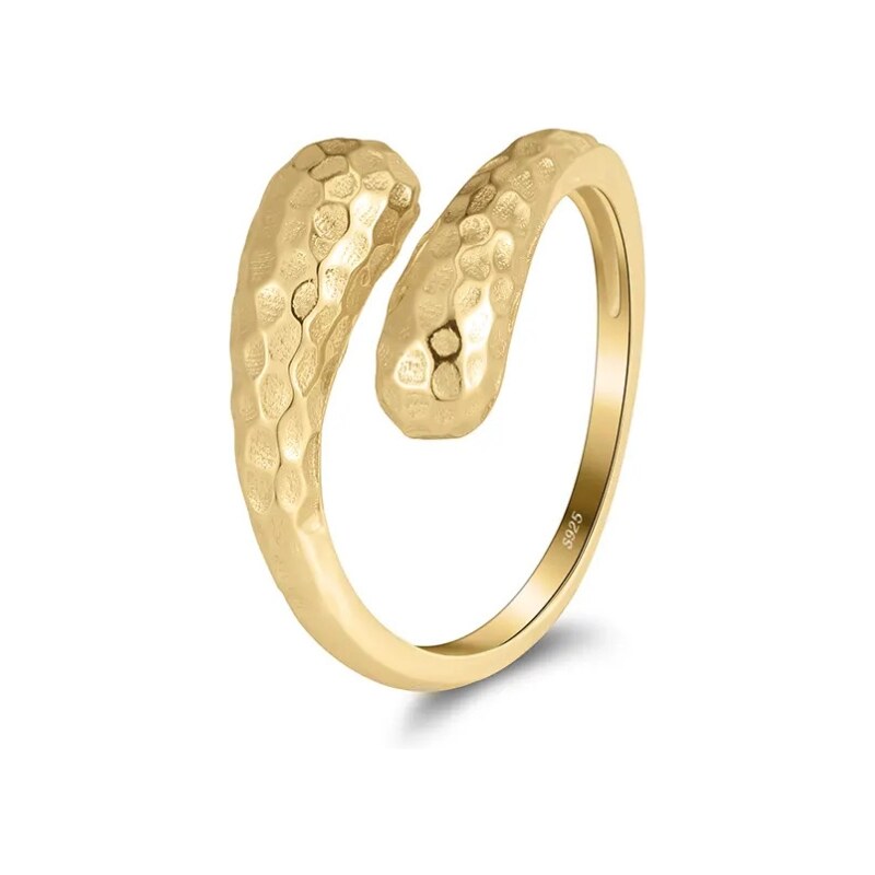 MAJYA Strieborný nastaviteľný prsteň HALEY pozlátený 11391 65000808