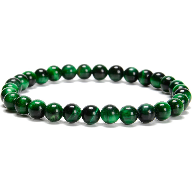 Olivie Náramok XL 8mm/20cm ZELENÉ TIGRIE OKO 9173 61704535