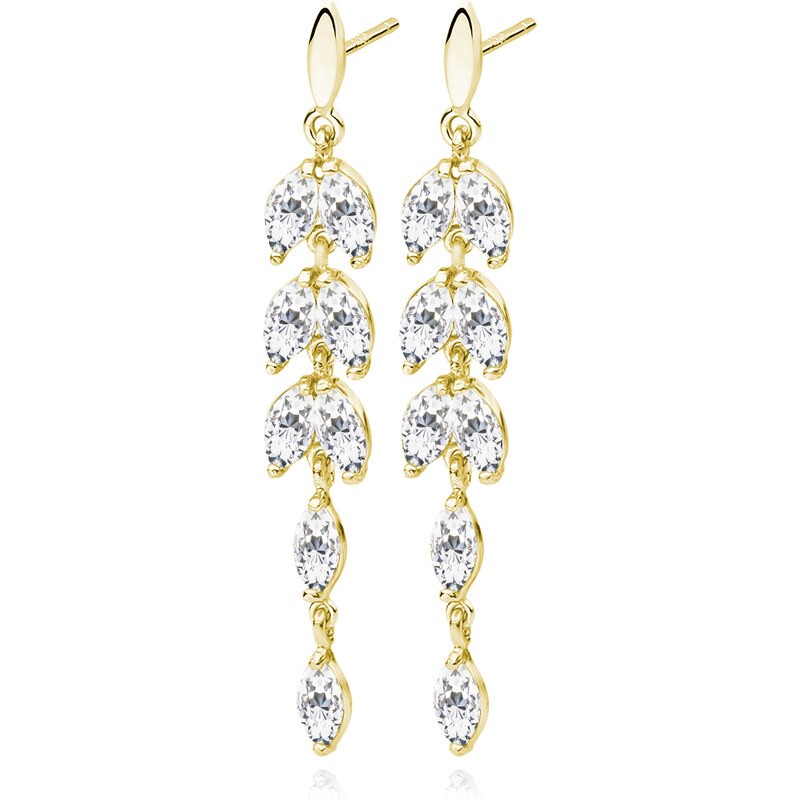 Olivie Svadobné dlhé strieborné náušnice GOLD 9210 61704541