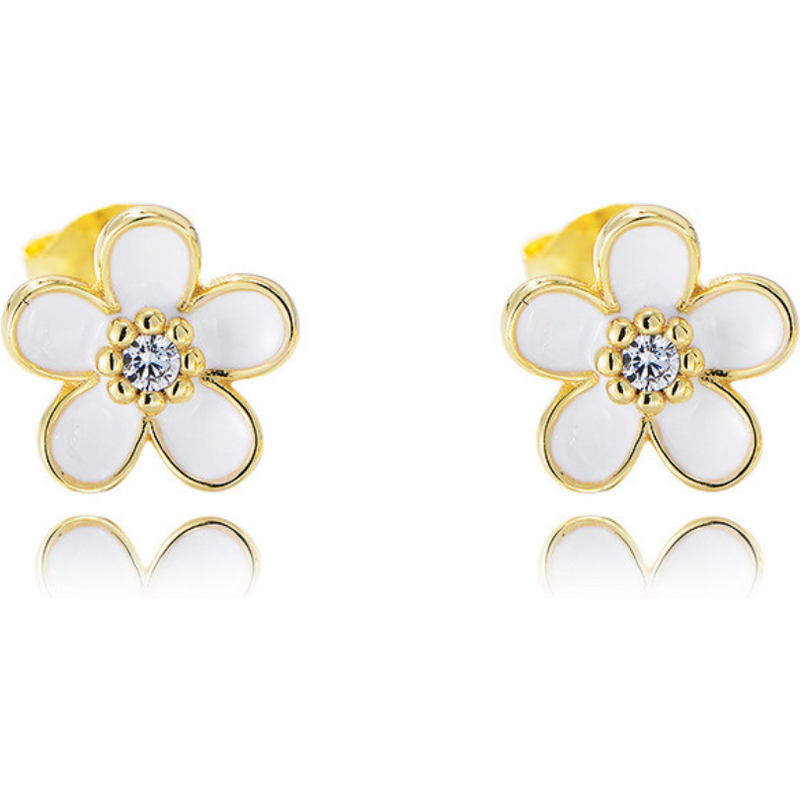 Olivie Stříbrné náušnice KVÍTEK GOLD 9278 65048739