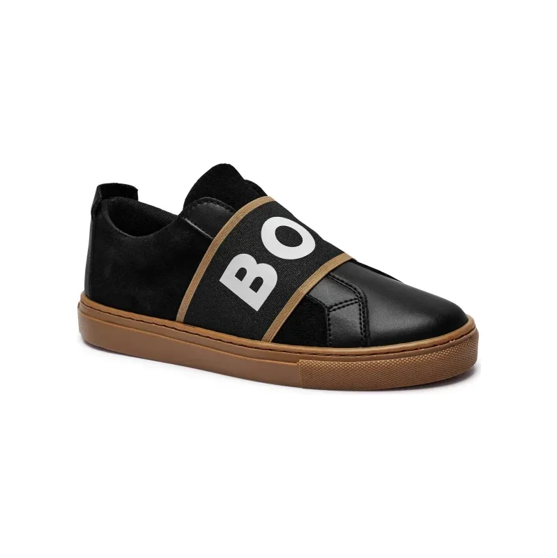 BOSS Kidswear Kožené sneakersy 61674299