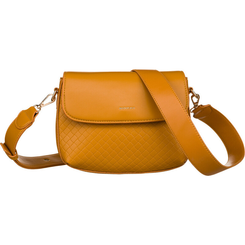 Rovicky Horčicová taška crossbody so vzorom a chlopňou R-TOR-ALE-11 52673059