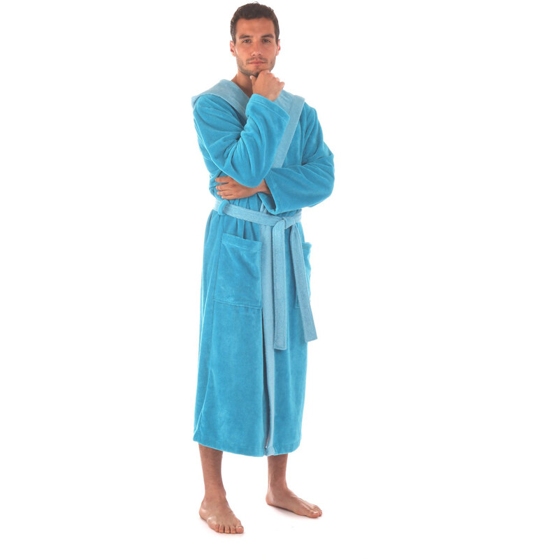 Pánsky župan Tampa duo s kapucňou 3959 tyrkysový - Vestis 59748175