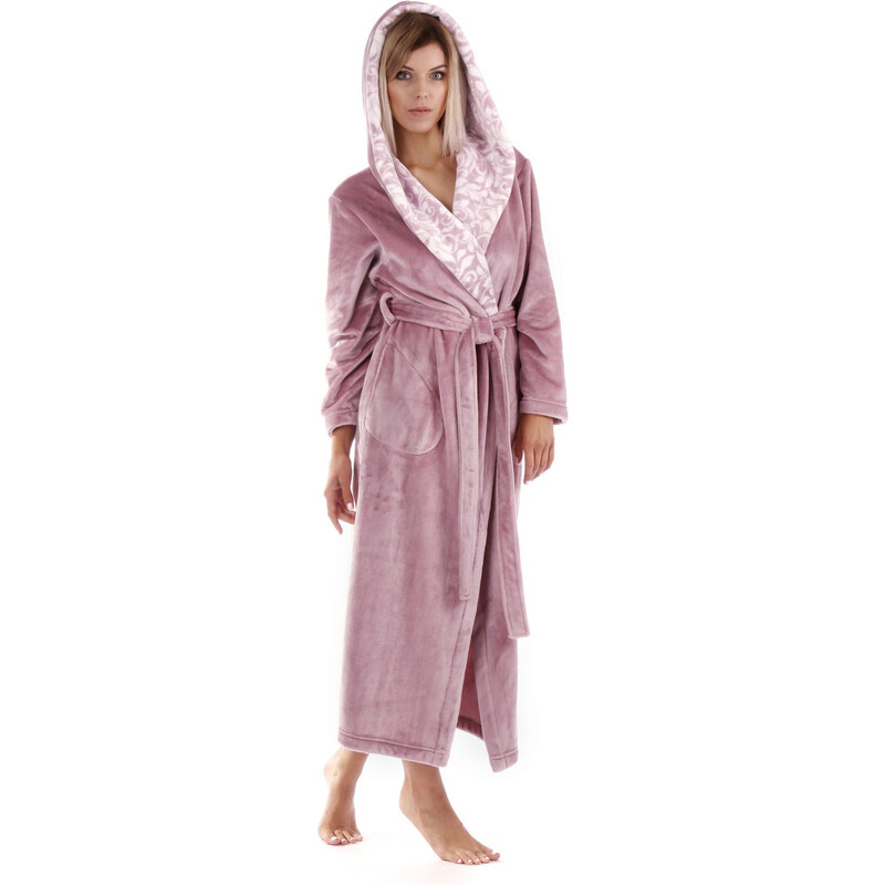 Dámsky župan Flora s kapucňou 3956 4353 mauve mist - Vestis 58450817