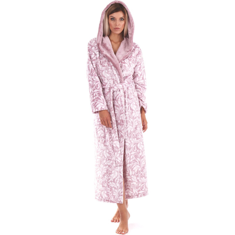 Dámsky župan Flora s kapucňou 3956 4303 mauve mist - Vestis 60298199