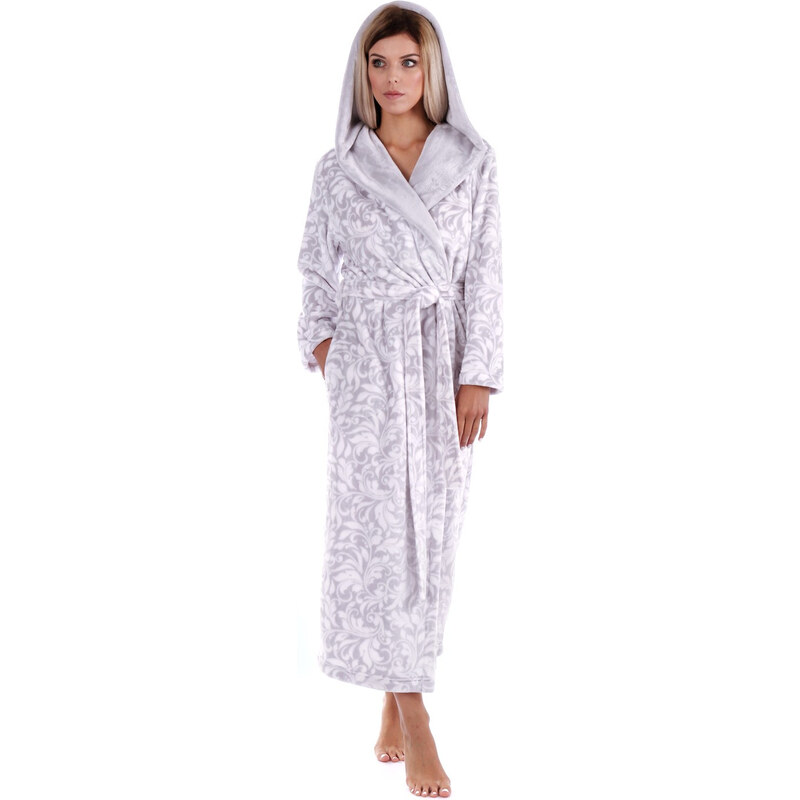Dámsky župan Flora s kapucňou 3956 9103 dove grey - Vestis 60298202