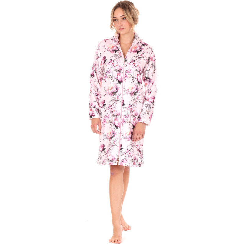 Dámsky župan Toya so zipsom ružový - Vestis 59755136