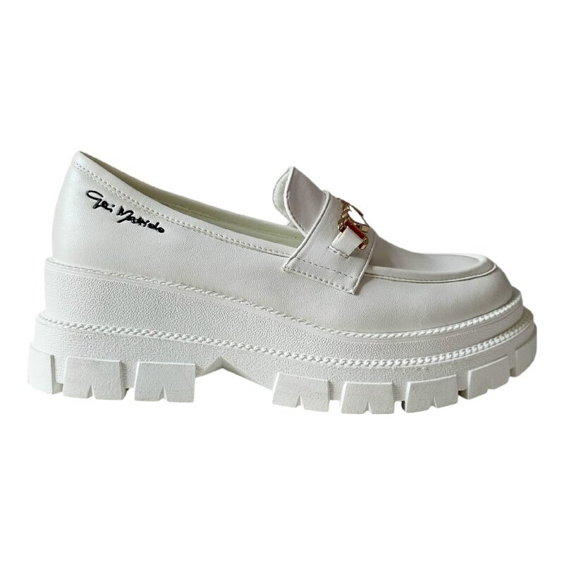 Biele Mokasíny Gai Mattiolo Bella White 61766375