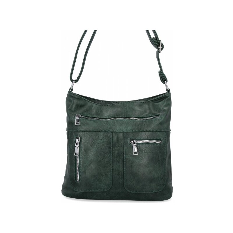 Dámská kabelka listonoška Herisson fľašková zelená 13K392 60720615