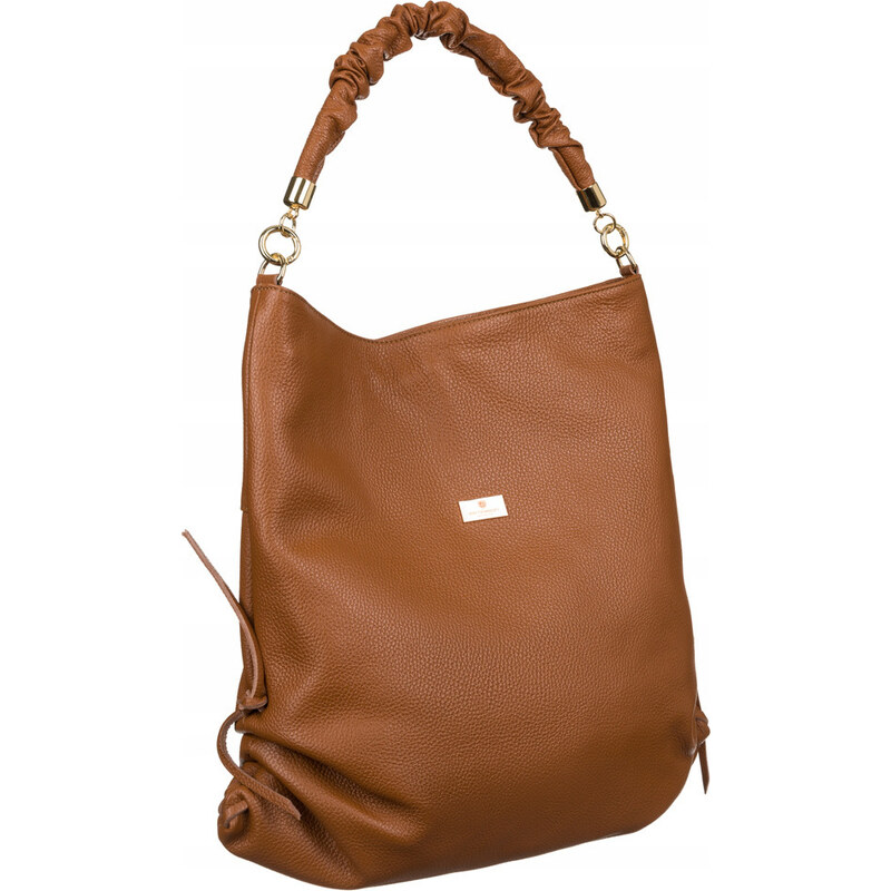 Peterson svetlohnedá shopper kabelka so zlatými kovovými prvkami [DH] 47337634