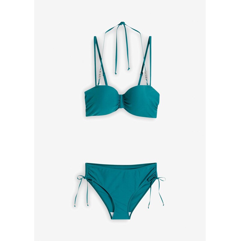 bonprix Bikiny s kosticami (2 dielna sada), farba modrá 44817867