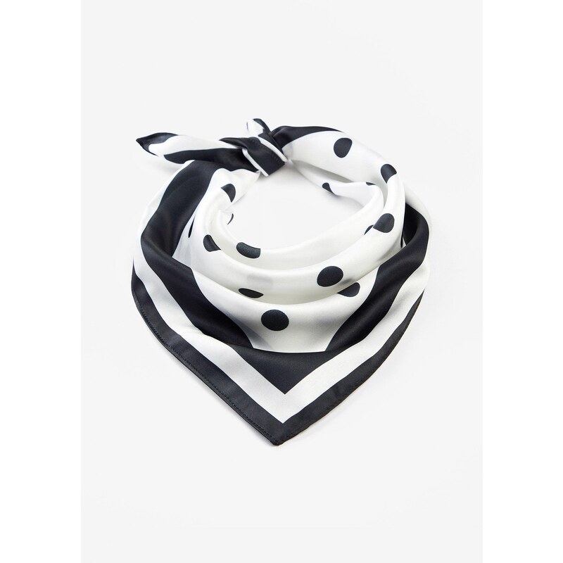 bonprix Šatka Nicky s bodkami, farba biela 61593438