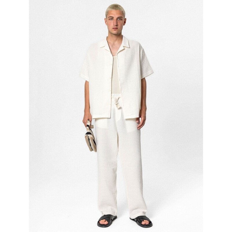 VAMOS CLO Nohavice šedobiela 62269740