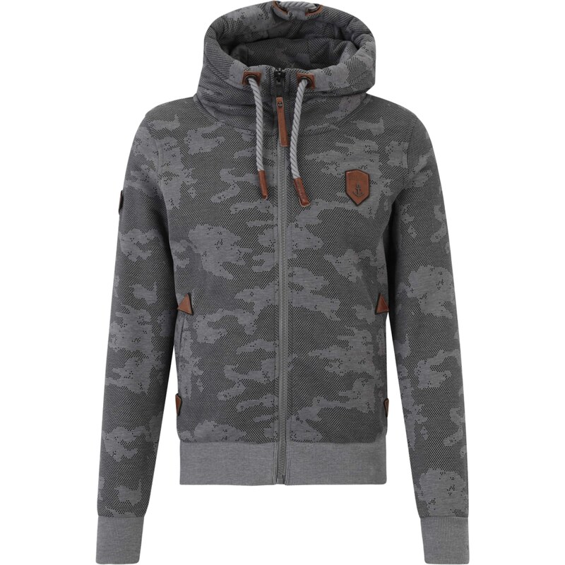 naketano Tepláková bunda svetlosivá / tmavosivá 62902356