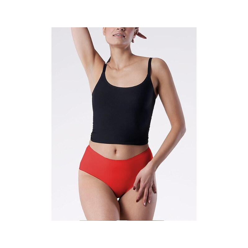 Dámske nohavičky Simple Brasil Maxi Red - Julimex 61695039