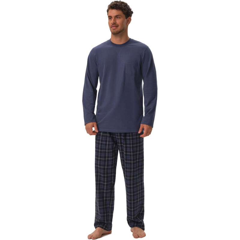 Pánske pyžamo 41913 Herb light blue - HENDERSON 61695088