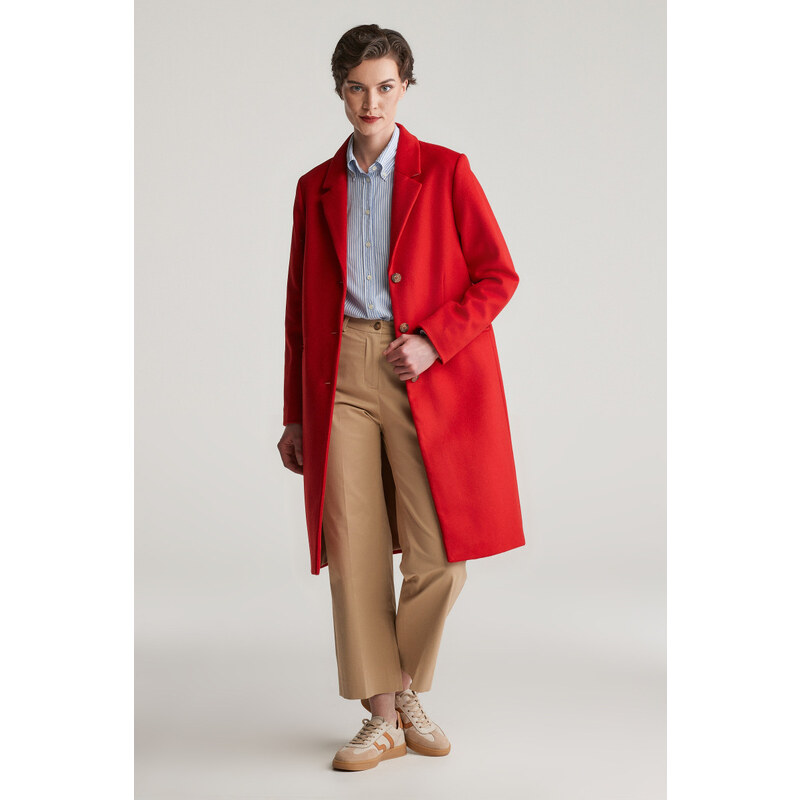 KABÁT GANT CLASSIC TAILORED WOOL COAT RUBY RED 57279680