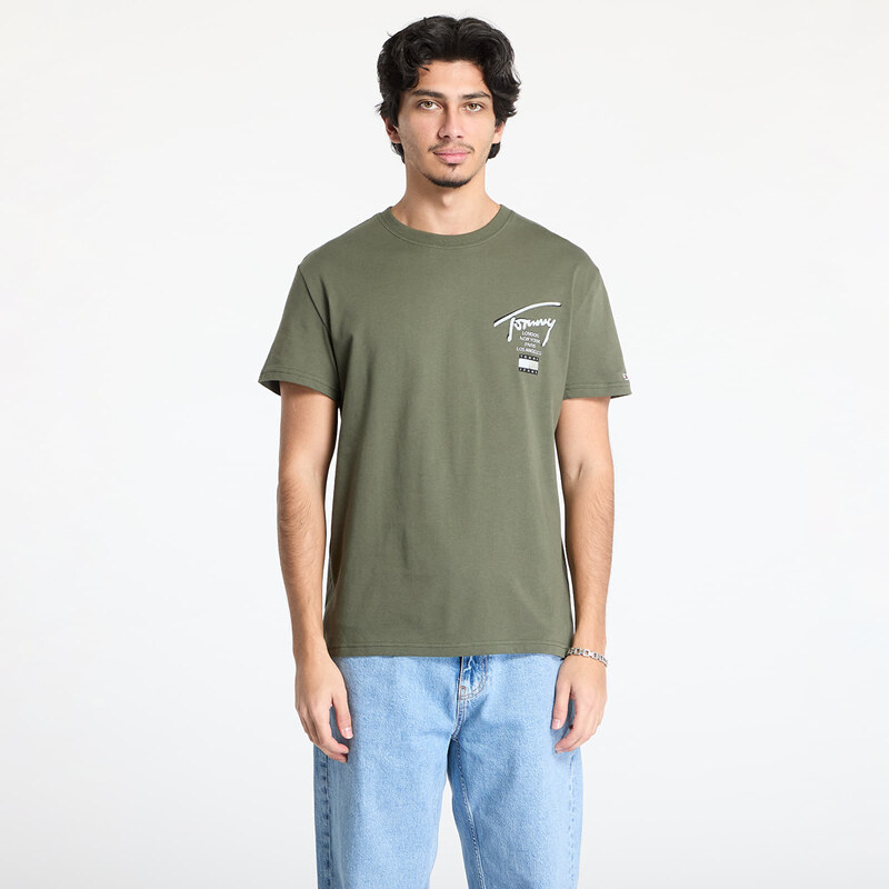 Tommy Hilfiger Tričko Tommy Jeans Regular Tommy Signature Tee Green M 61697426