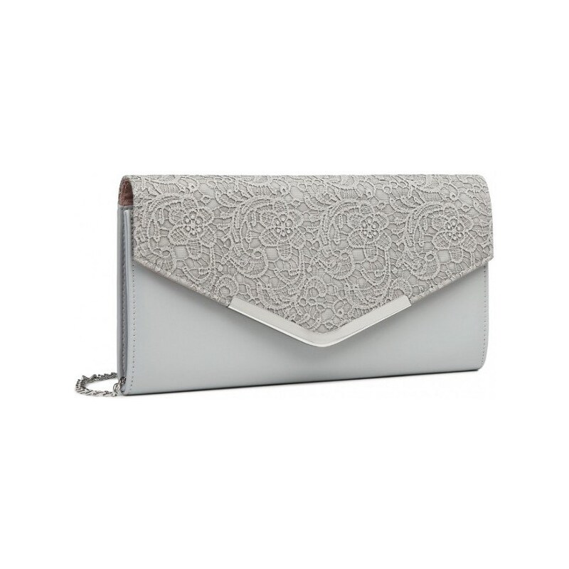 Konofactory Sivá zdobená spoločenská kabelka Gretchen 59091317
